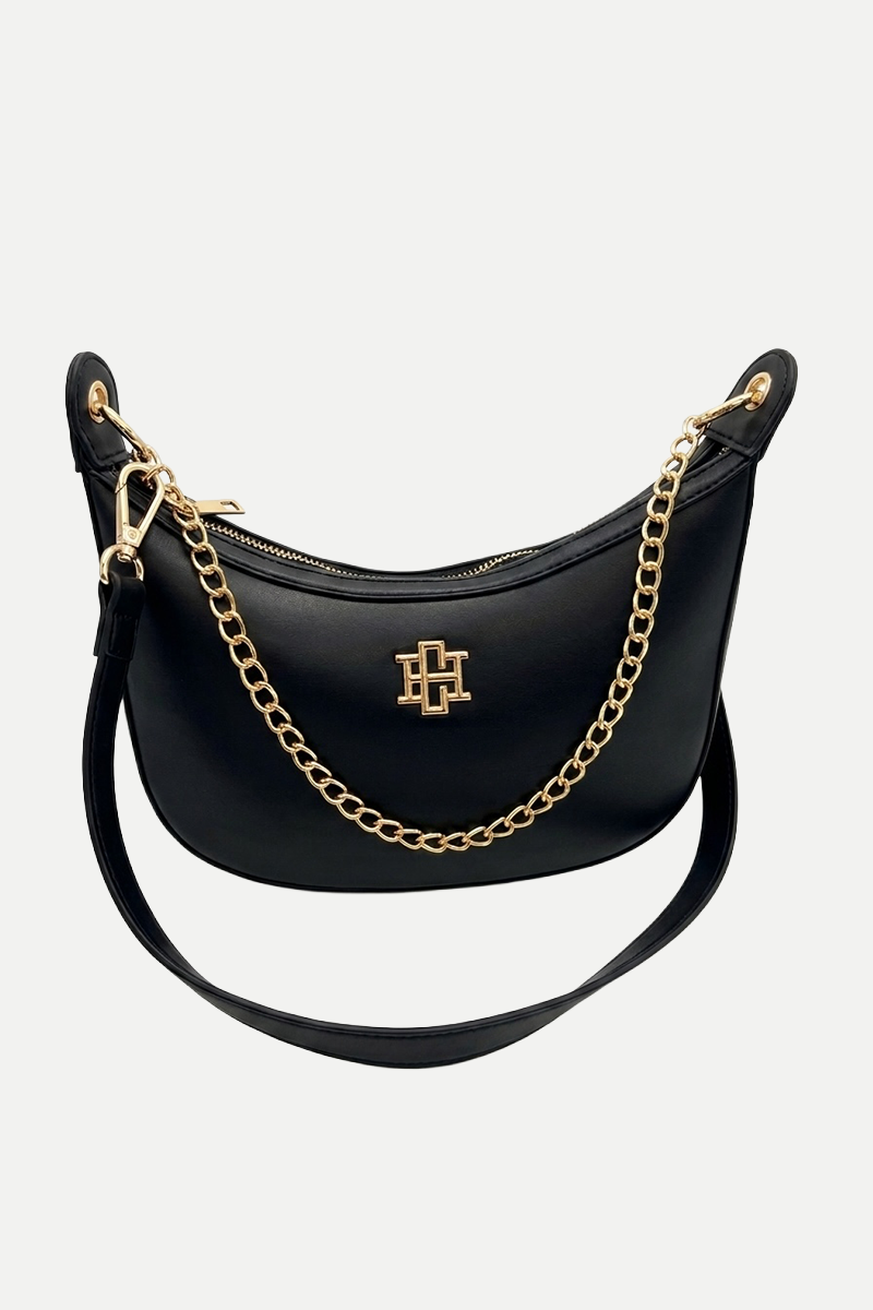 Black/Gold Crescent Bag