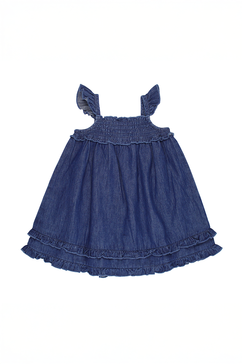 Denim Organic Ruffle Dress