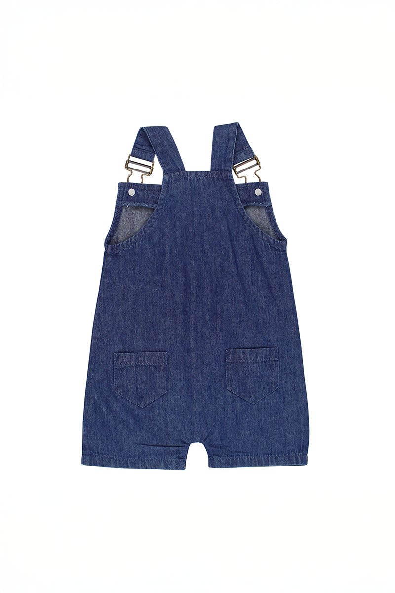 Denim Organic Sleeveless Overalls