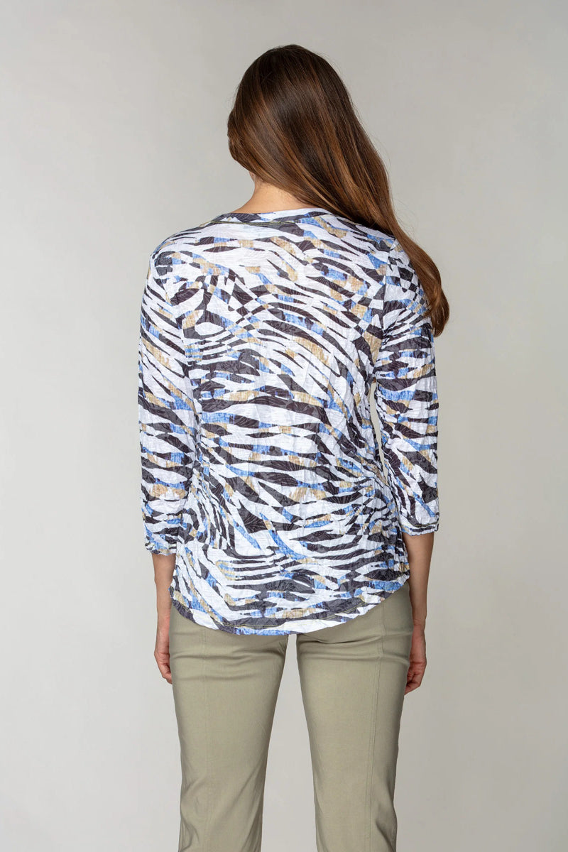 Drift Stripes V-Neck Top