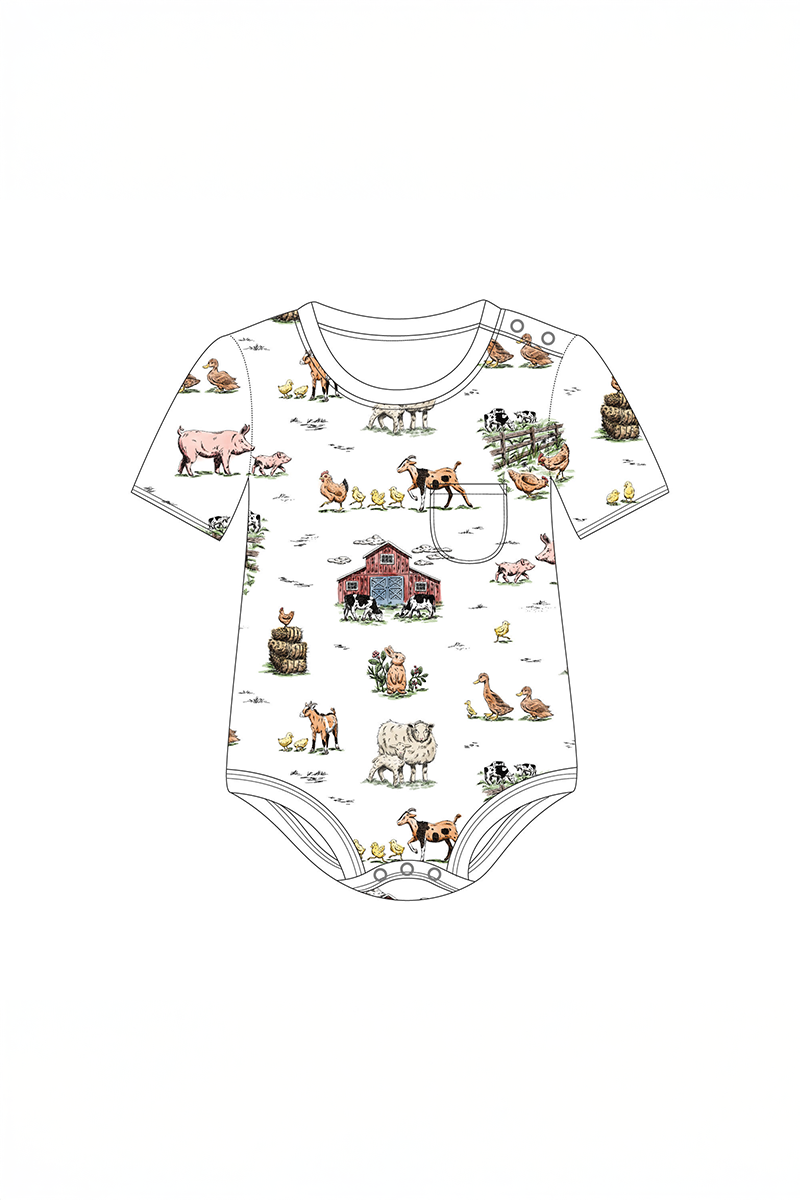 Farm Friends Organic Short Sleeve Bodysuit