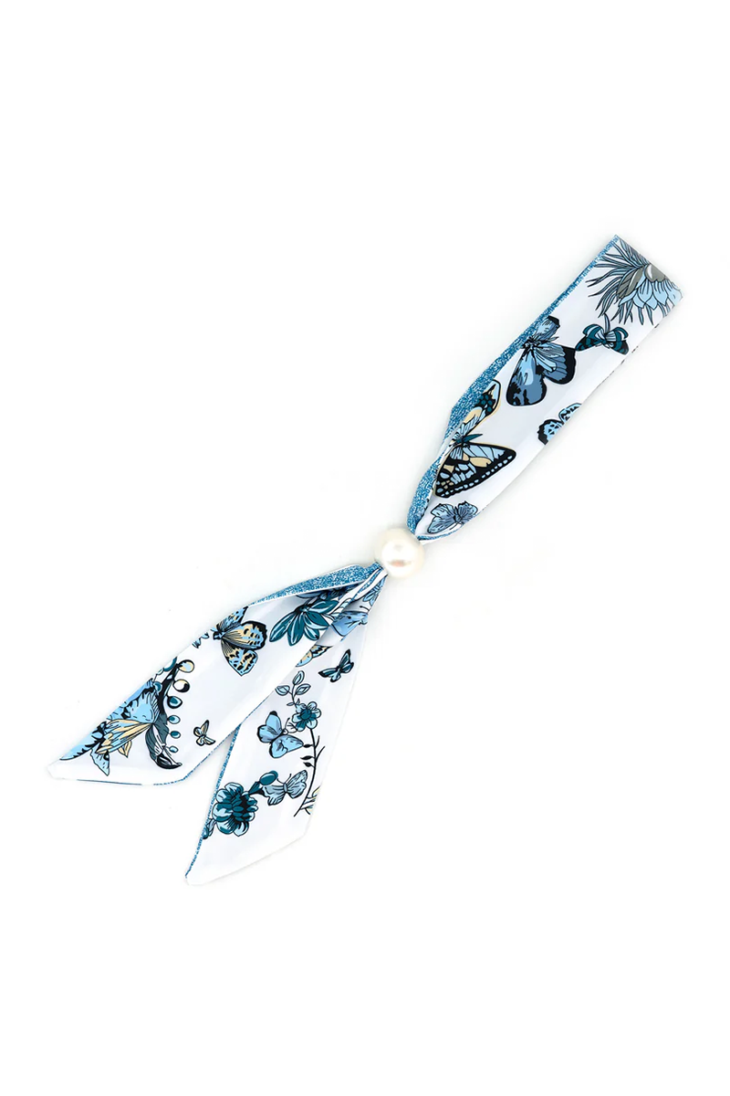 Floral Pearl Adjustable Printed Neck Scarf