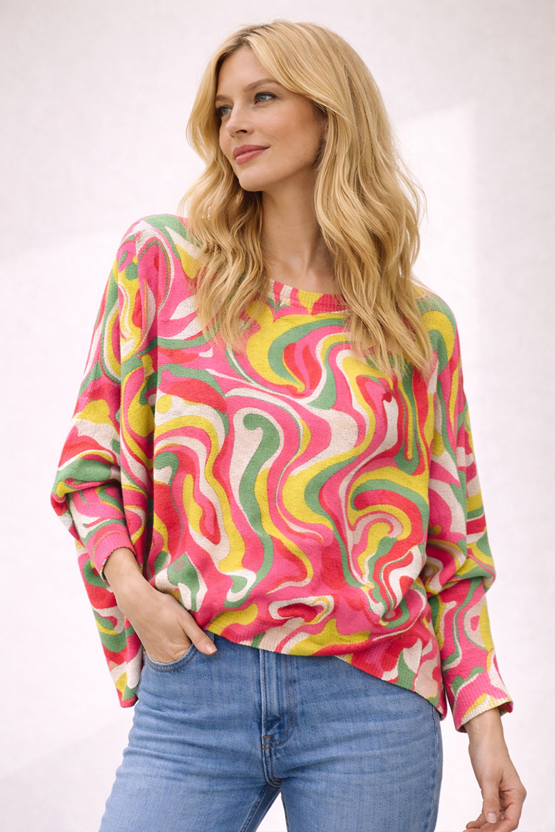Groovy Glitter Dolman Sweater