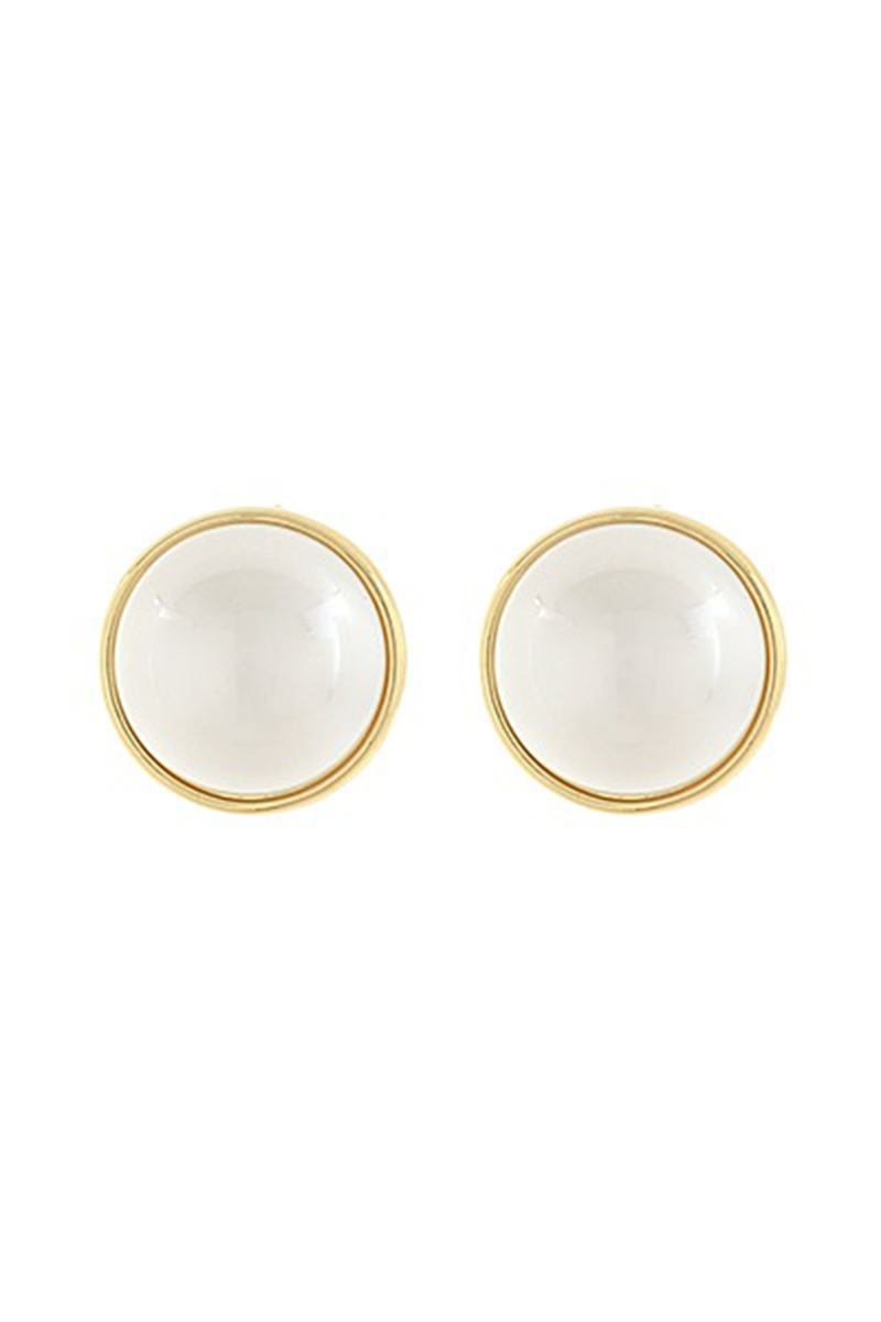 Pearl Dome Stud Earrings