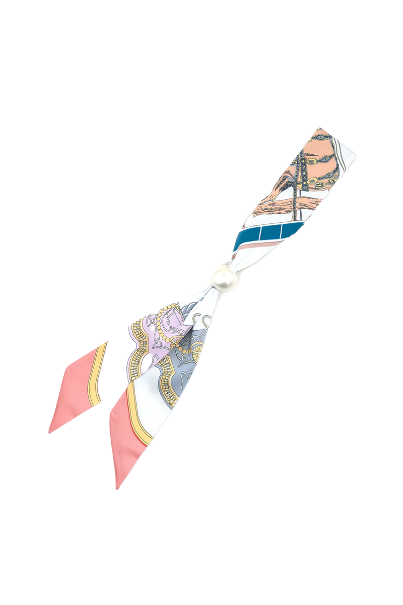 Printed Pearl Adjustable Printed Neck Scarf