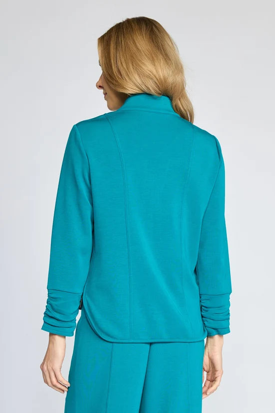 Teal Feather Lux Knit Travel Jacket