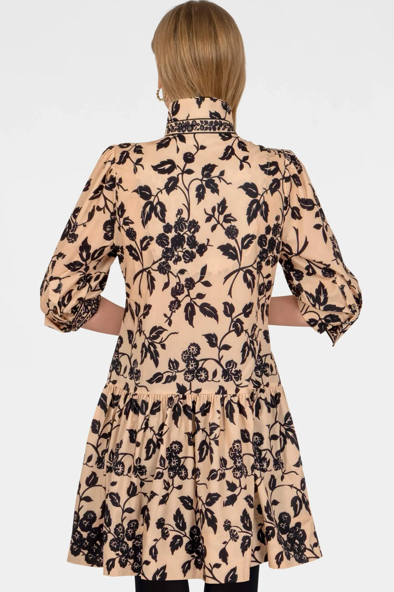 Winter Garden Khaki Drop Waist Dress