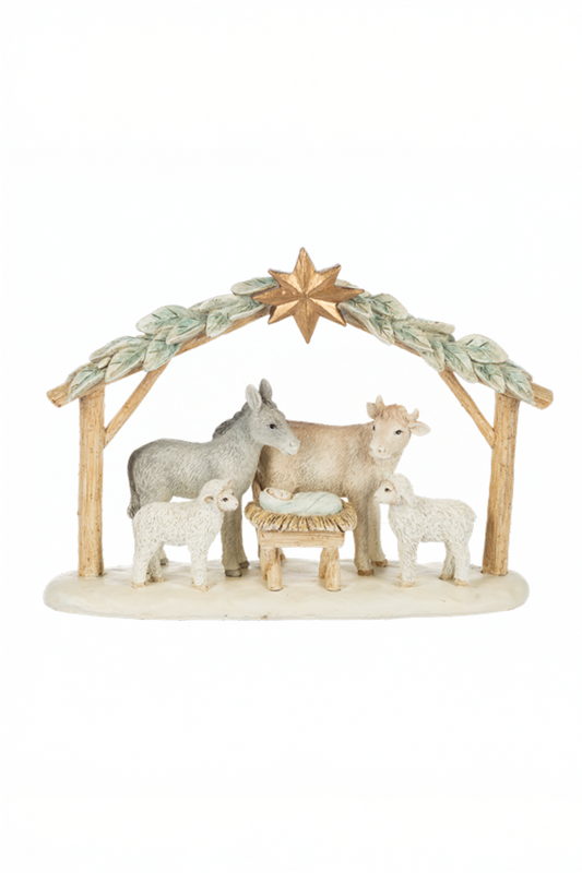 Animals At Manger Scene