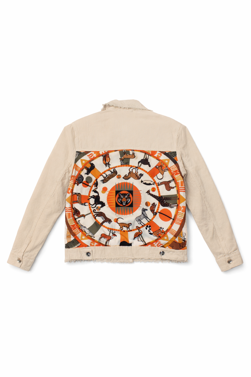 Beige Animal Scarf Jacket