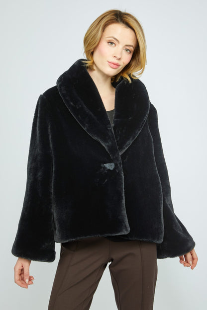 Black Faux Fur Showstopper Jacket