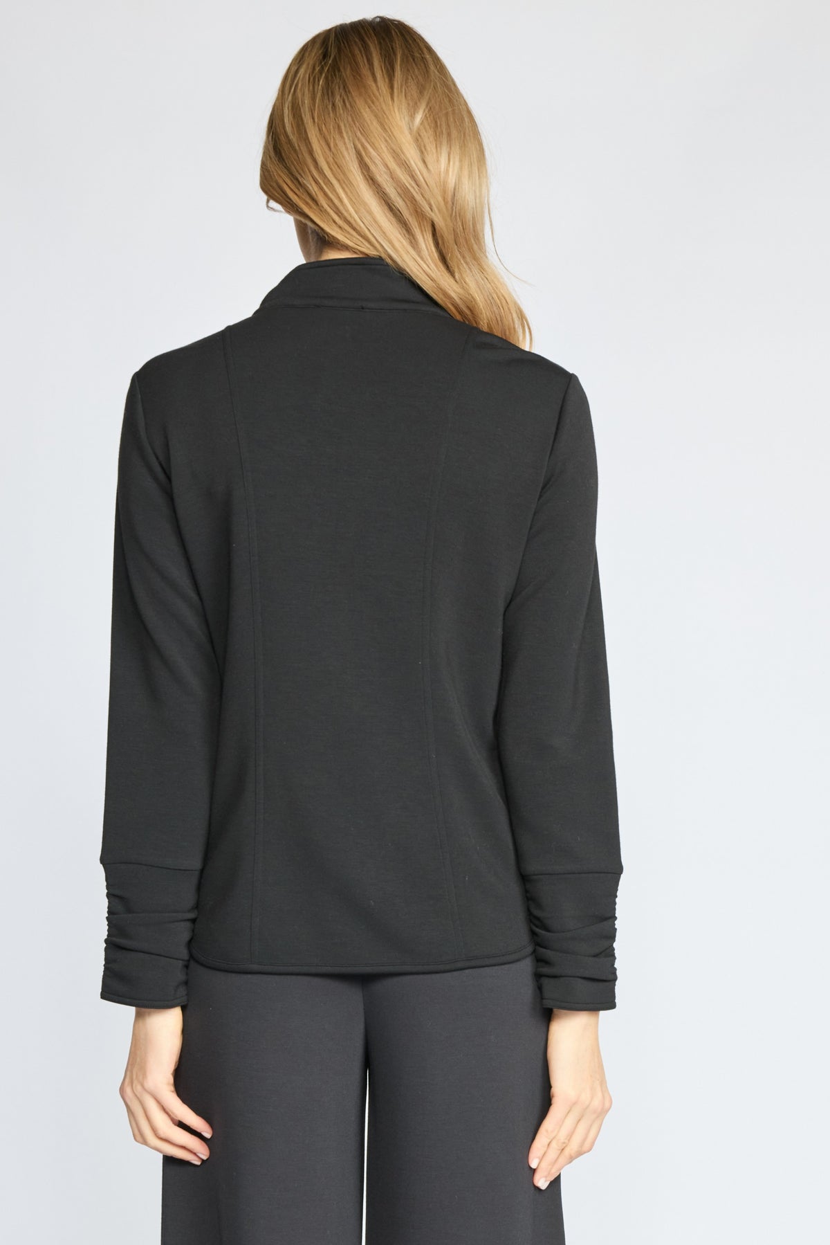 Black Feather Lux Knit Travel Jacket