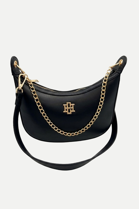 Black/Gold Crescent Bag