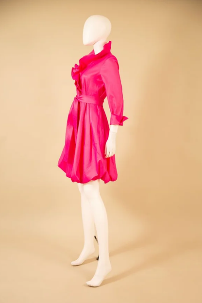 Bougainvillea 3/4 Sleeve Bubble Dress
