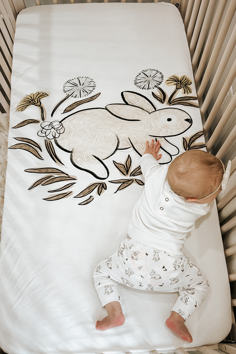 Bunny Graphic Crib Sheet