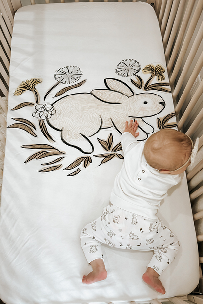 Bunny Graphic Crib Sheet