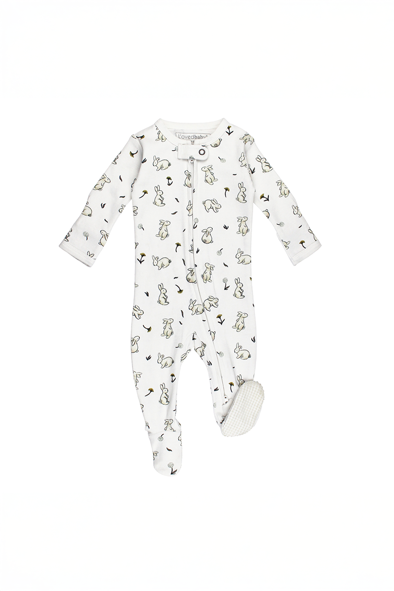 Bunny Organic 2-Way Zipper Footie