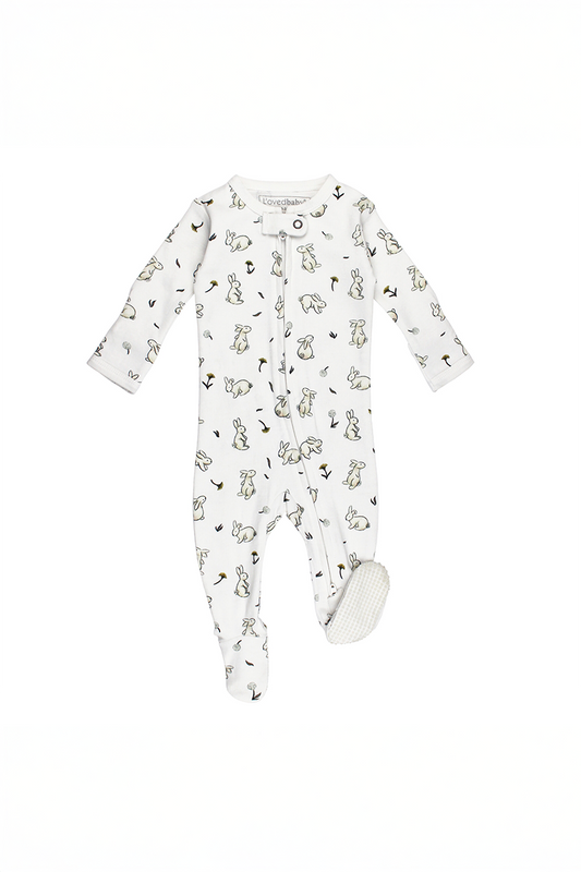 Bunny Organic 2-Way Zipper Footie