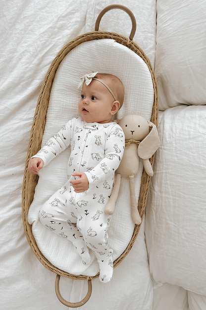 Bunny Organic 2-Way Zipper Footie