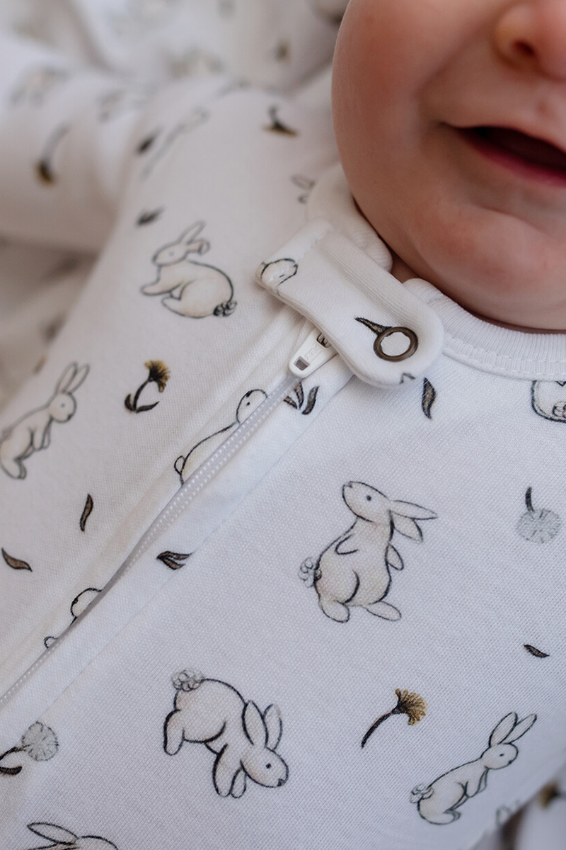 Bunny Organic 2-Way Zipper Footie