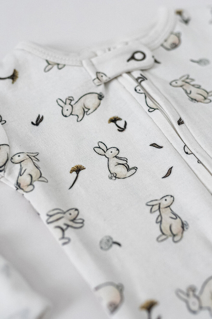 Bunny Organic 2-Way Zipper Footie