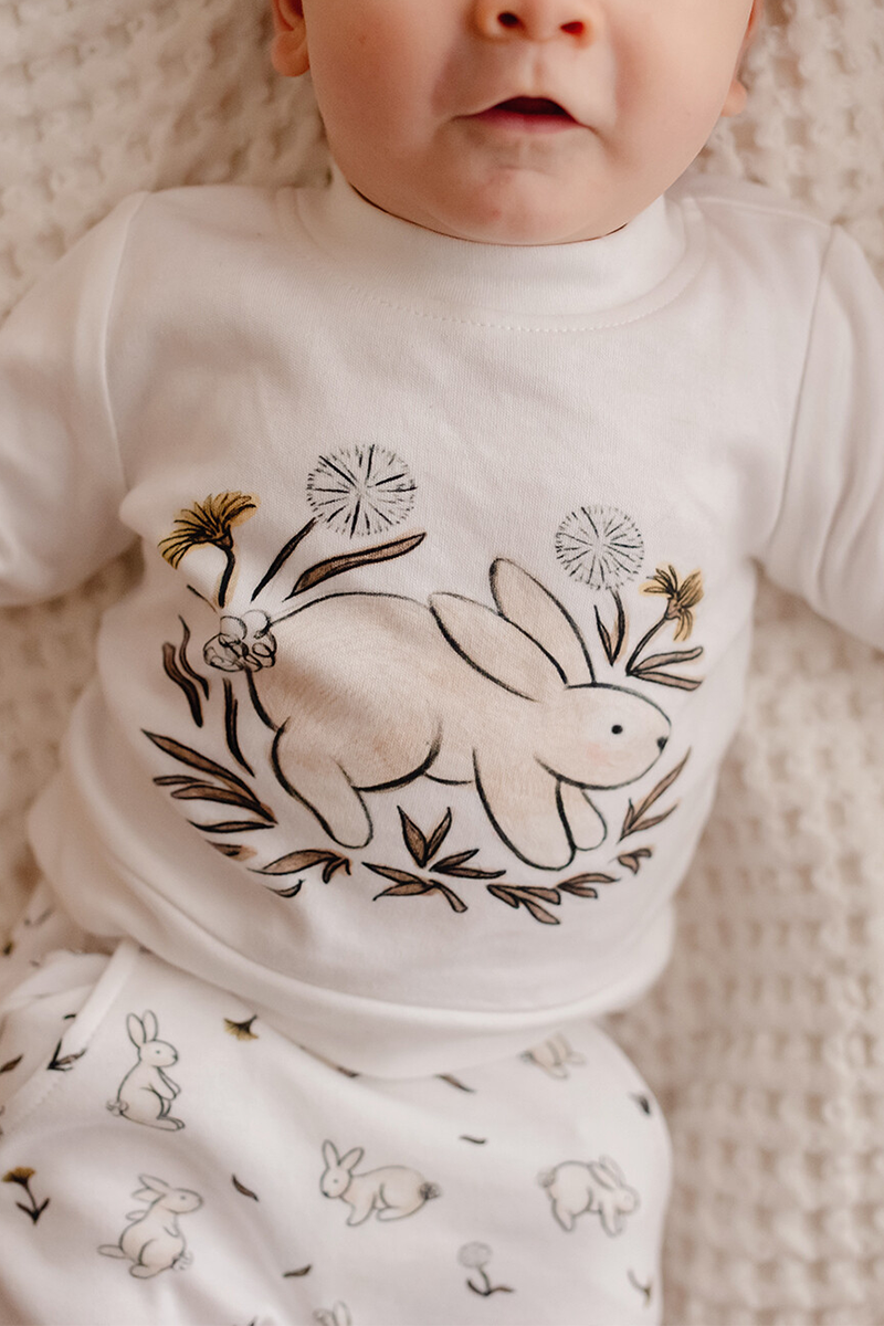 Bunny Organic Sweatshirt and Jogger Set