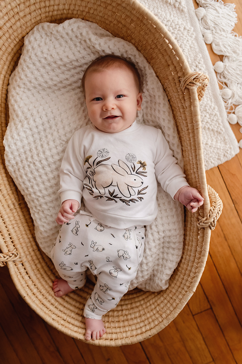 Bunny Organic Sweatshirt and Jogger Set