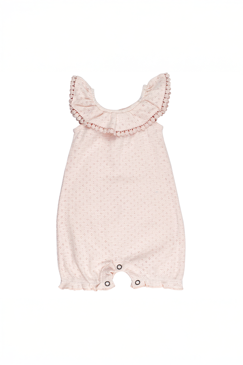 Cotton Candy Organic Pointelle Bubble Romper