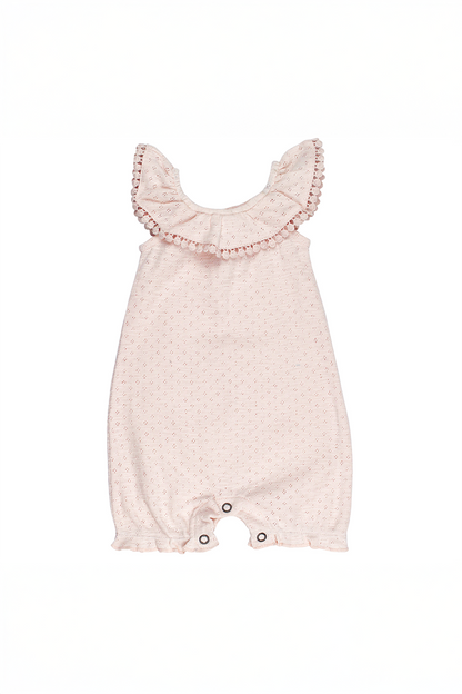 Cotton Candy Organic Pointelle Bubble Romper