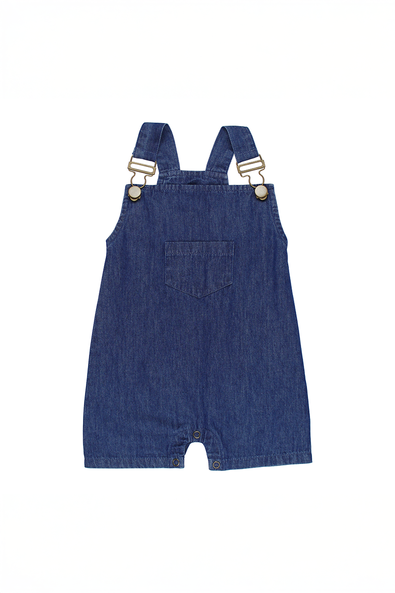 Denim Organic Sleeveless Overalls