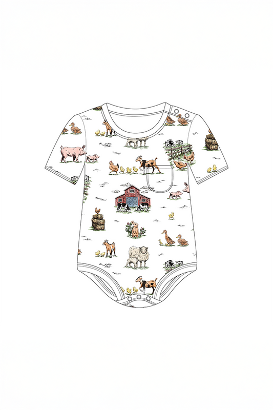 Farm Friends Organic Short Sleeve Bodysuit