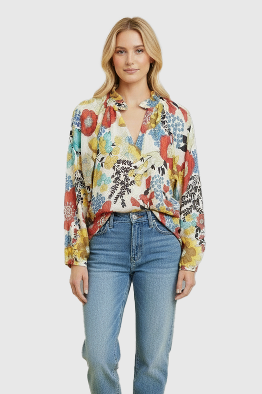 Floral Peasant Blouse