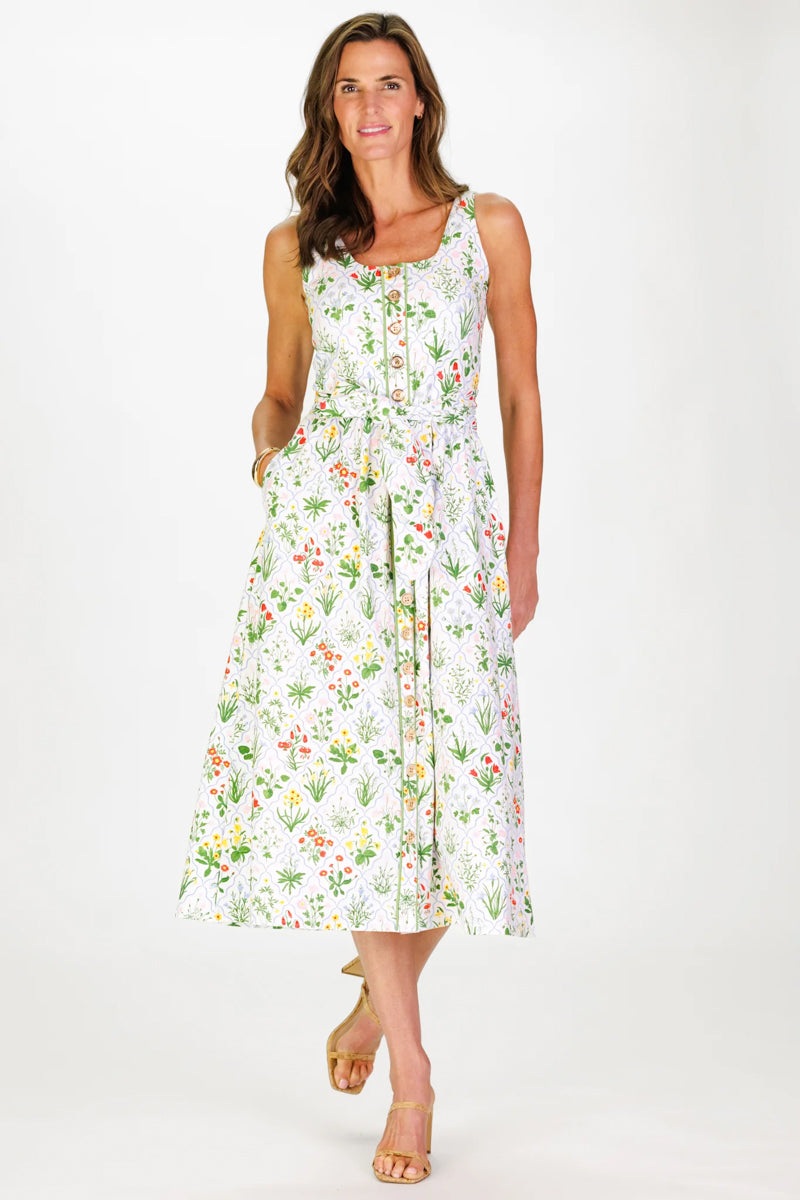 Garden Lattice Midi Dress