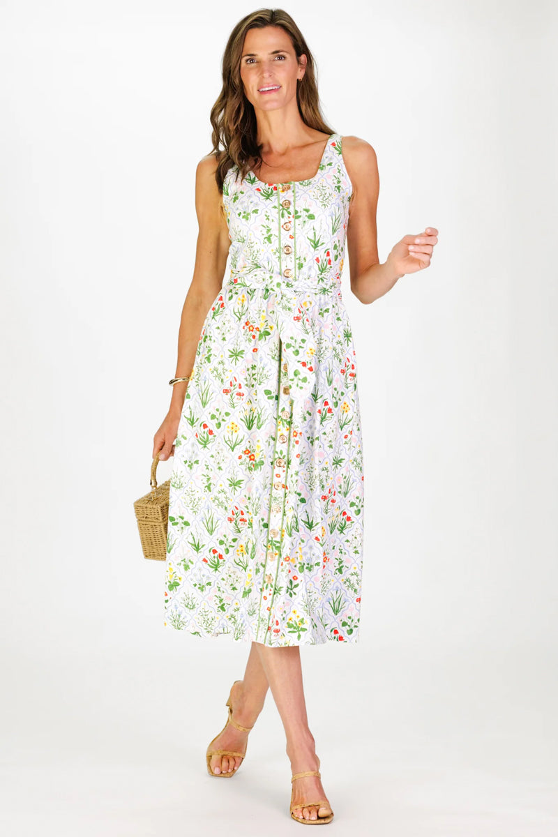 Garden Lattice Midi Dress