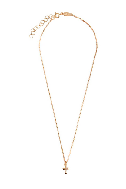 Gold Boxed Cross Necklace