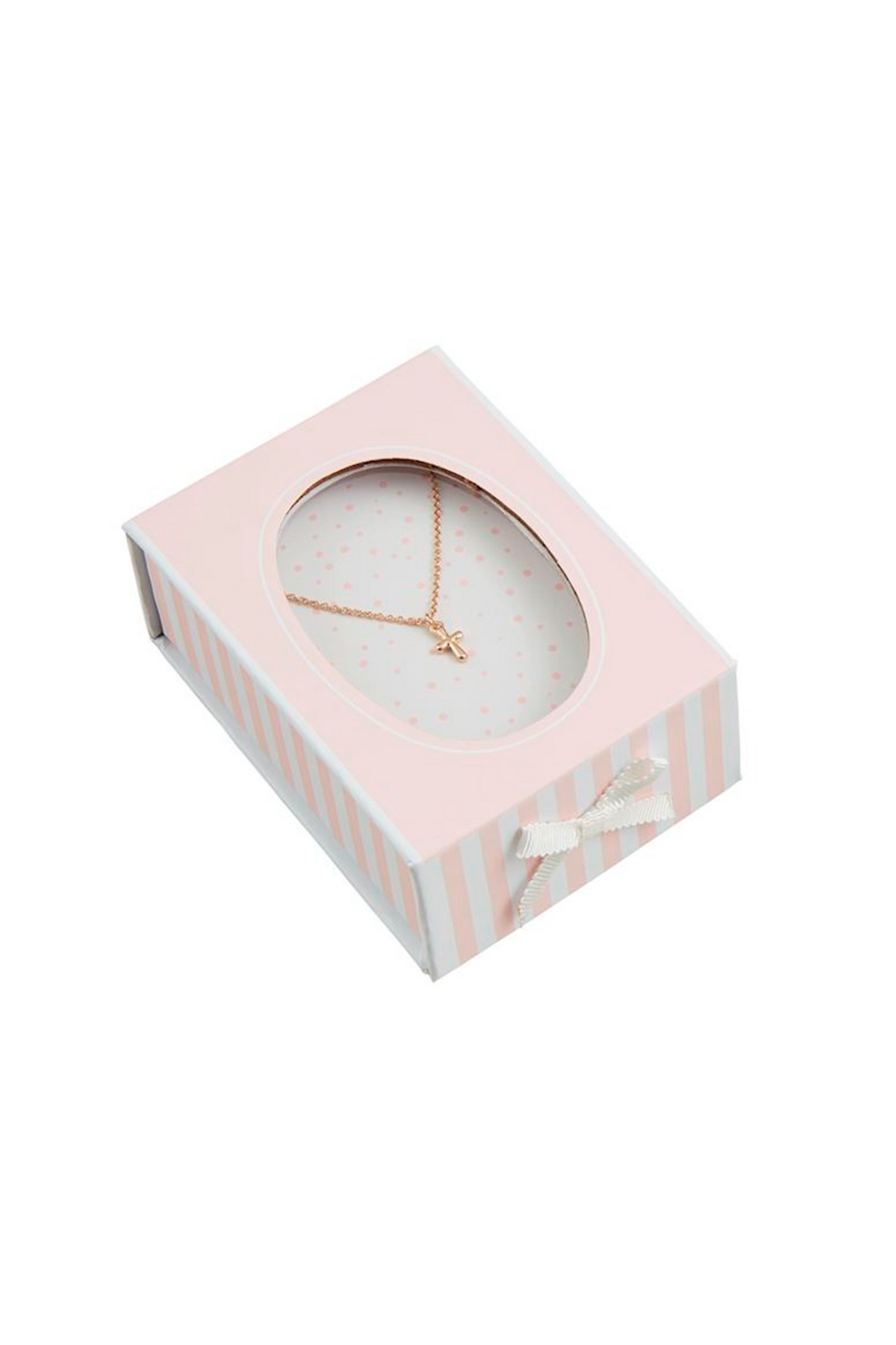 Gold Boxed Cross Necklace