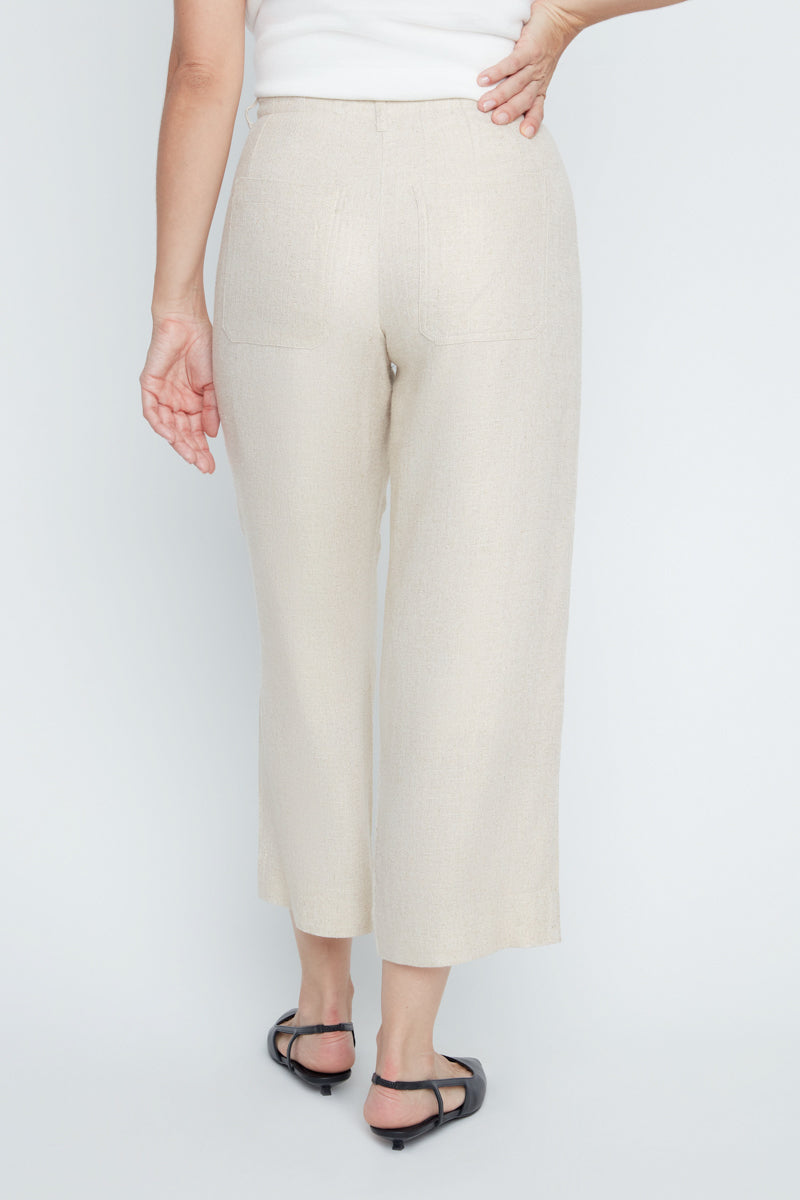 Gold Foil Linen Pants
