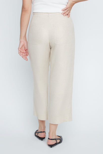 Gold Foil Linen Pants