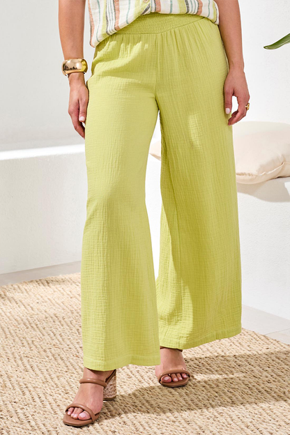 Green Banana Smocked Flare Pant