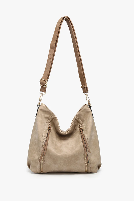 Grey/Brown Hobo Bag