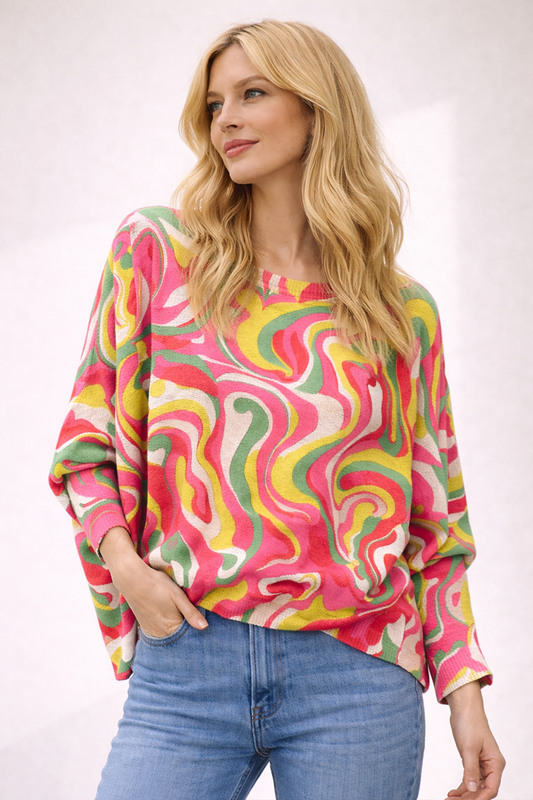 Groovy Glitter Dolman Sweater