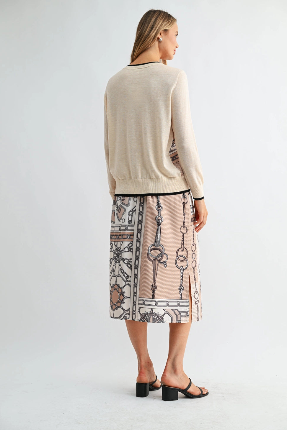 Horse Bit Chain Sweater Top