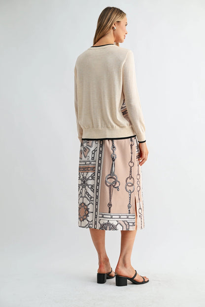 Horse Bit Chain Sweater Top