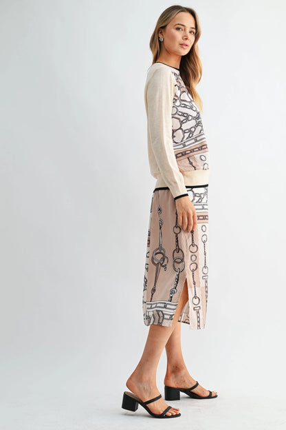 Horse Bit Chain Sweater Top