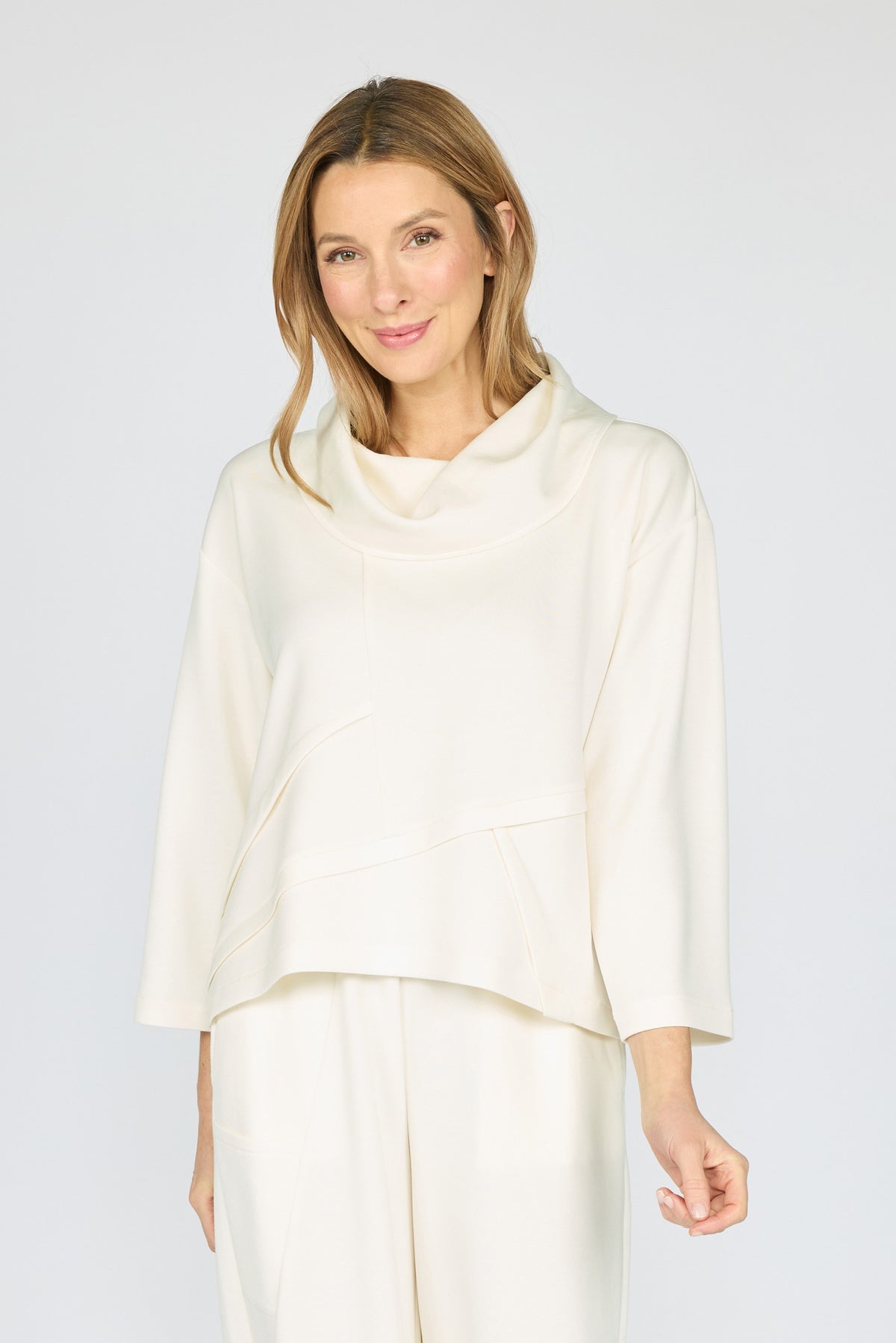 Ivory Feather Lux Knit Crossroads Cowl