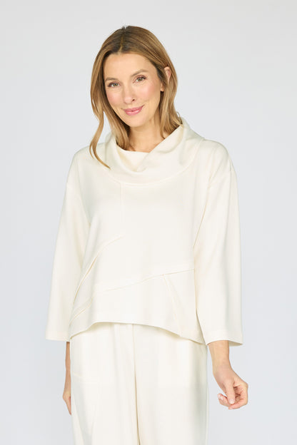 Ivory Feather Lux Knit Crossroads Cowl