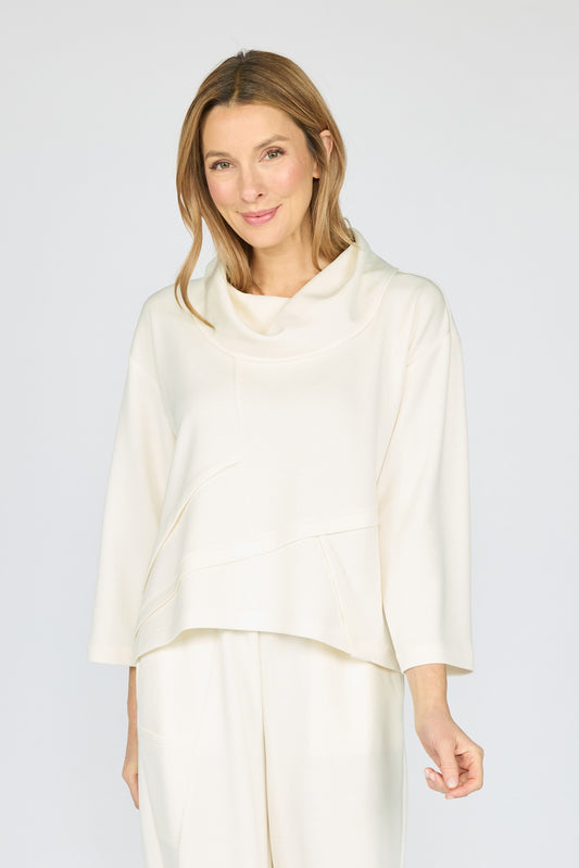 Ivory Feather Lux Knit Crossroads Cowl