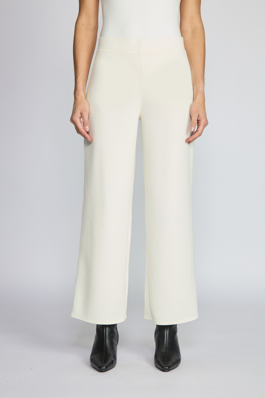Ivory Feather Lux Knit Pants