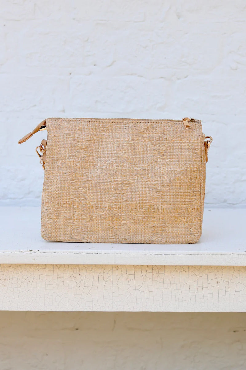 Natural Lattice Ariana Crossbody Bag