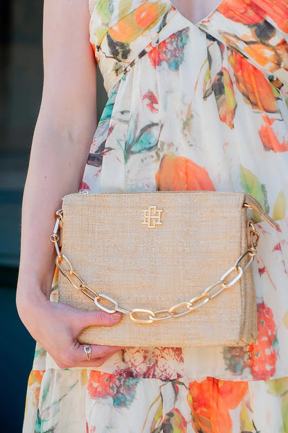 Natural Lattice Ariana Crossbody Bag