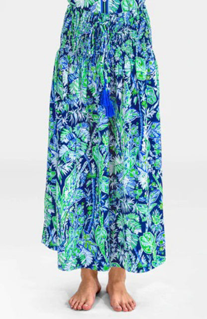 Navy Palms Convertible Dress/Skirt